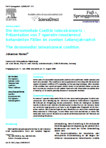 Die dorsomediale Coalitio talocalcanearis