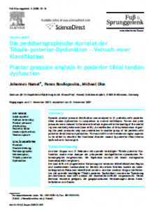 Das pedobarographische Korrelat der Tibialis-posterior-Dysfunktion