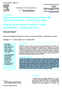 Tibialis-anterior-Versetzung im Rahmen der OSG-Endoprothetik